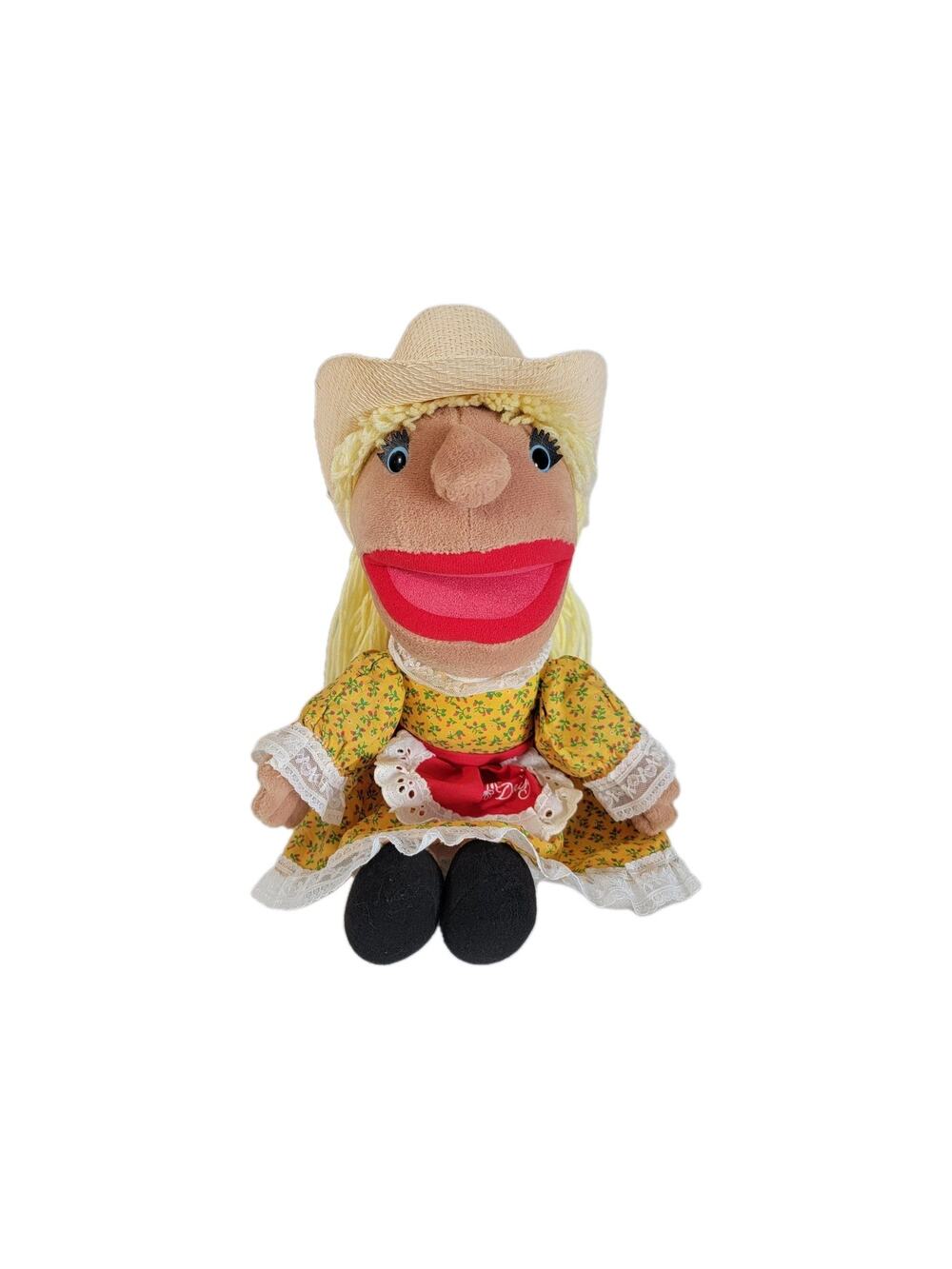 Miss Daisy Hee Haw VTG Plush Doll Cowboy Hat Animal Fair Western Blonde Cowgirl